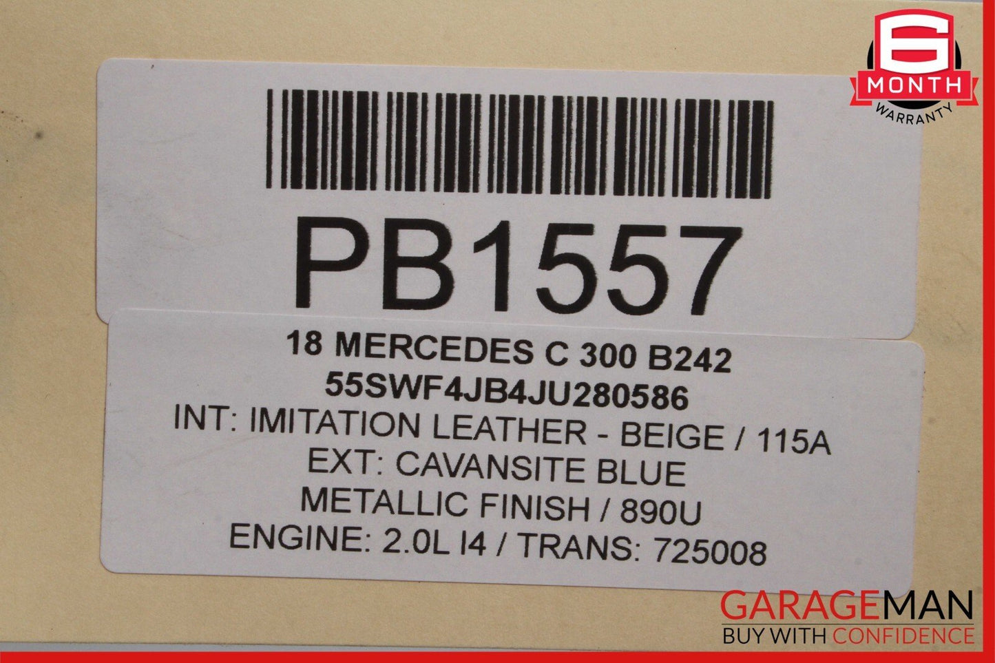 15-20 Mercedes W205 C300 E300 9G Automatic Transmission Assembly 725.008 OEM