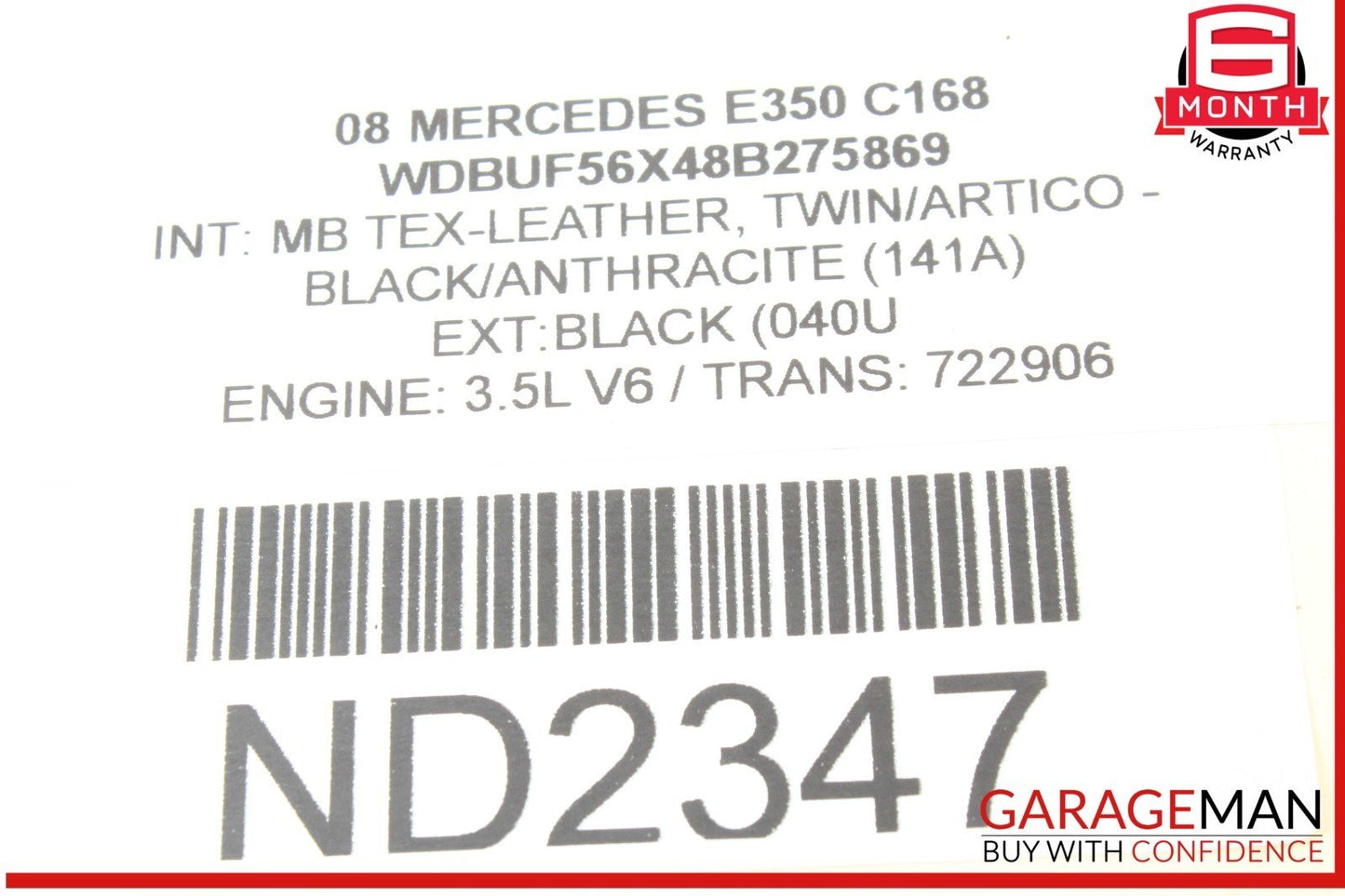 05-14 Mercedes W211 E350 ML350 Engine PCV Crankcase Vent Valve Oil Separator