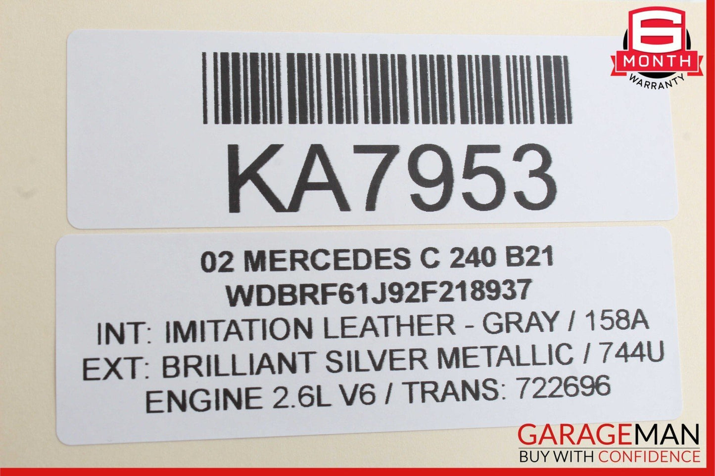01-07 Mercedes W203 C240 C320 C55 AMG Rear Left Door Window Regulator Motor OEM