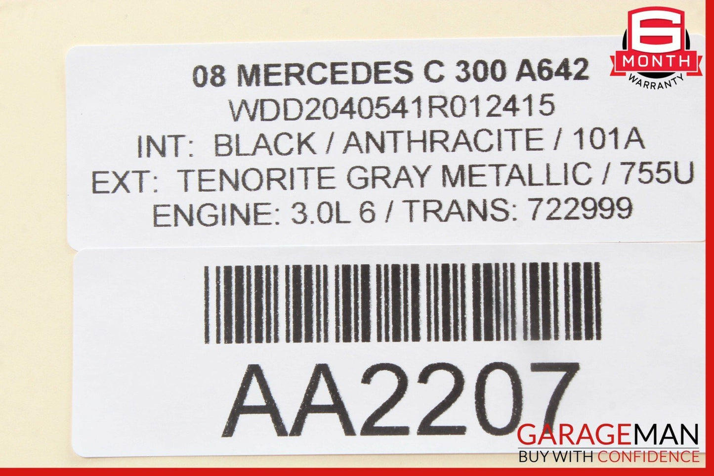 08-14 Mercedes W204 C250 C300 Sedan Front Right Side Door Window Regulator Motor