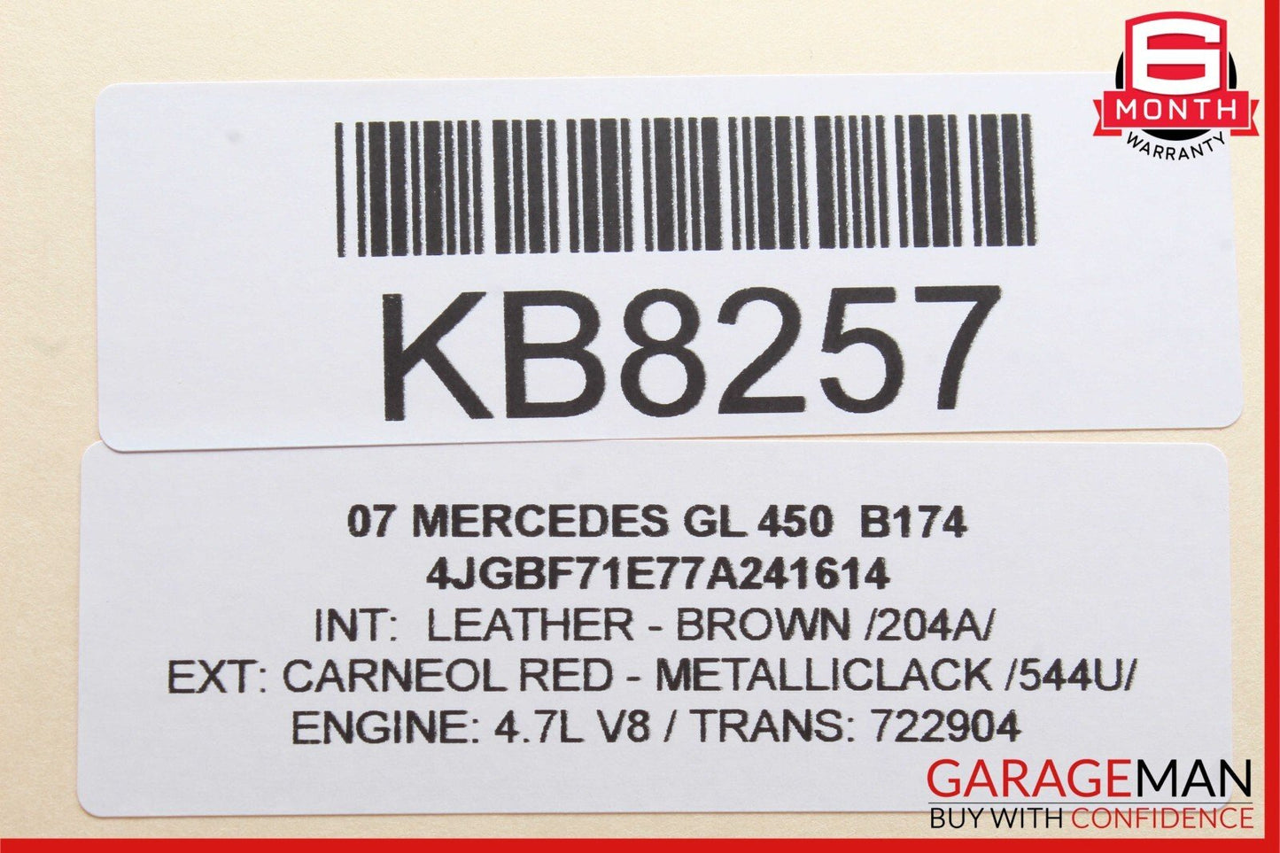 06-12 Mercedes R500 ML350 GL450 Front Left Side Exterior Door Handle Assembly