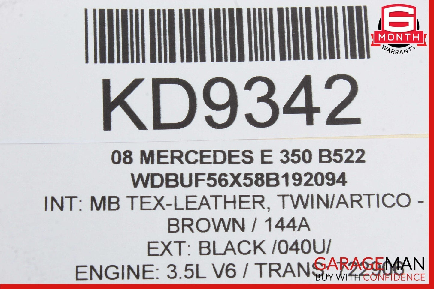 05-11 Mercedes W211 E350 C350 Engine Upper Oil Sump Baffle Pan 2720142102 OEM