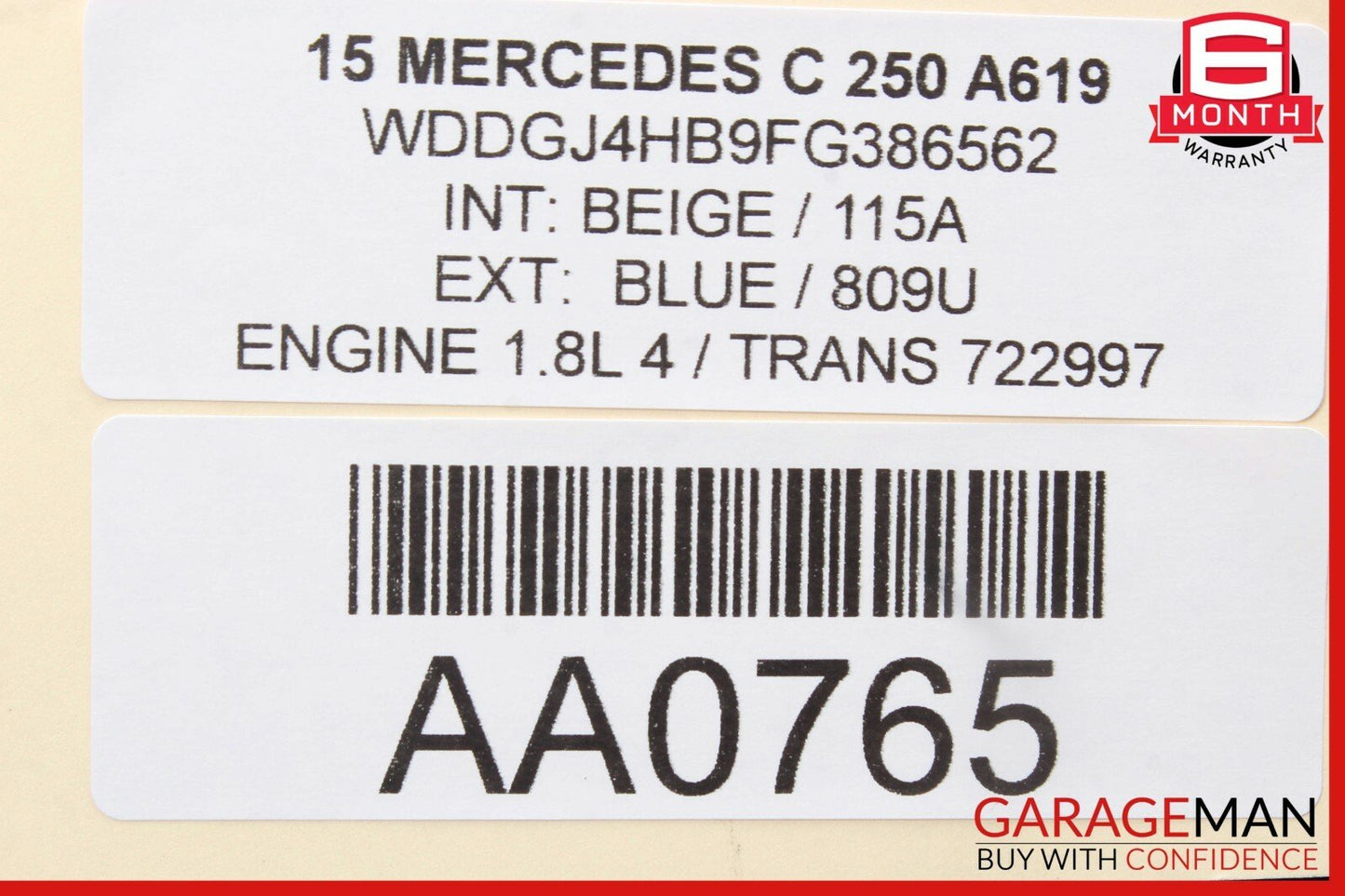 08-15 Mercedes W204 C250 Front Right Passenger Side Door Control Module OEM