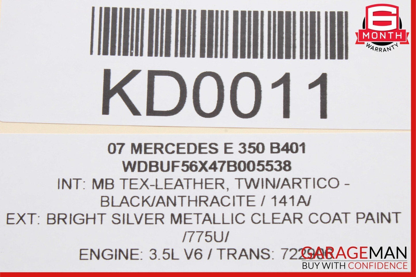 05-13 Mercedes W211 E350 ML350 SLK350 Front Left Side Foglight Fog Light Lamp