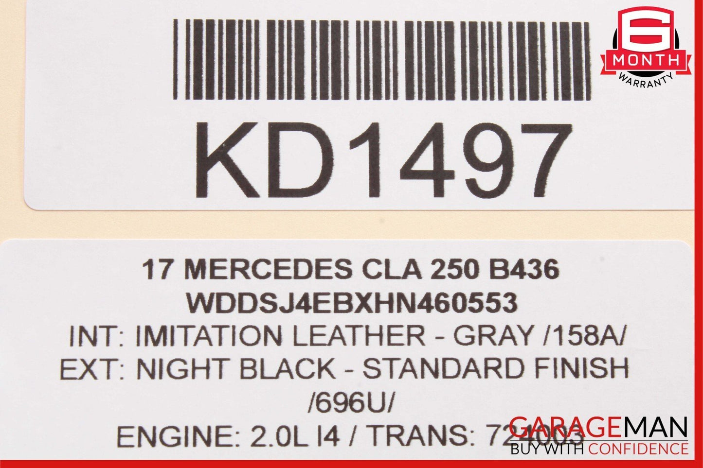 14-18 Mercedes W117 CLA250 GLA250 Rear Overhead Dome Light Reading Map OEM