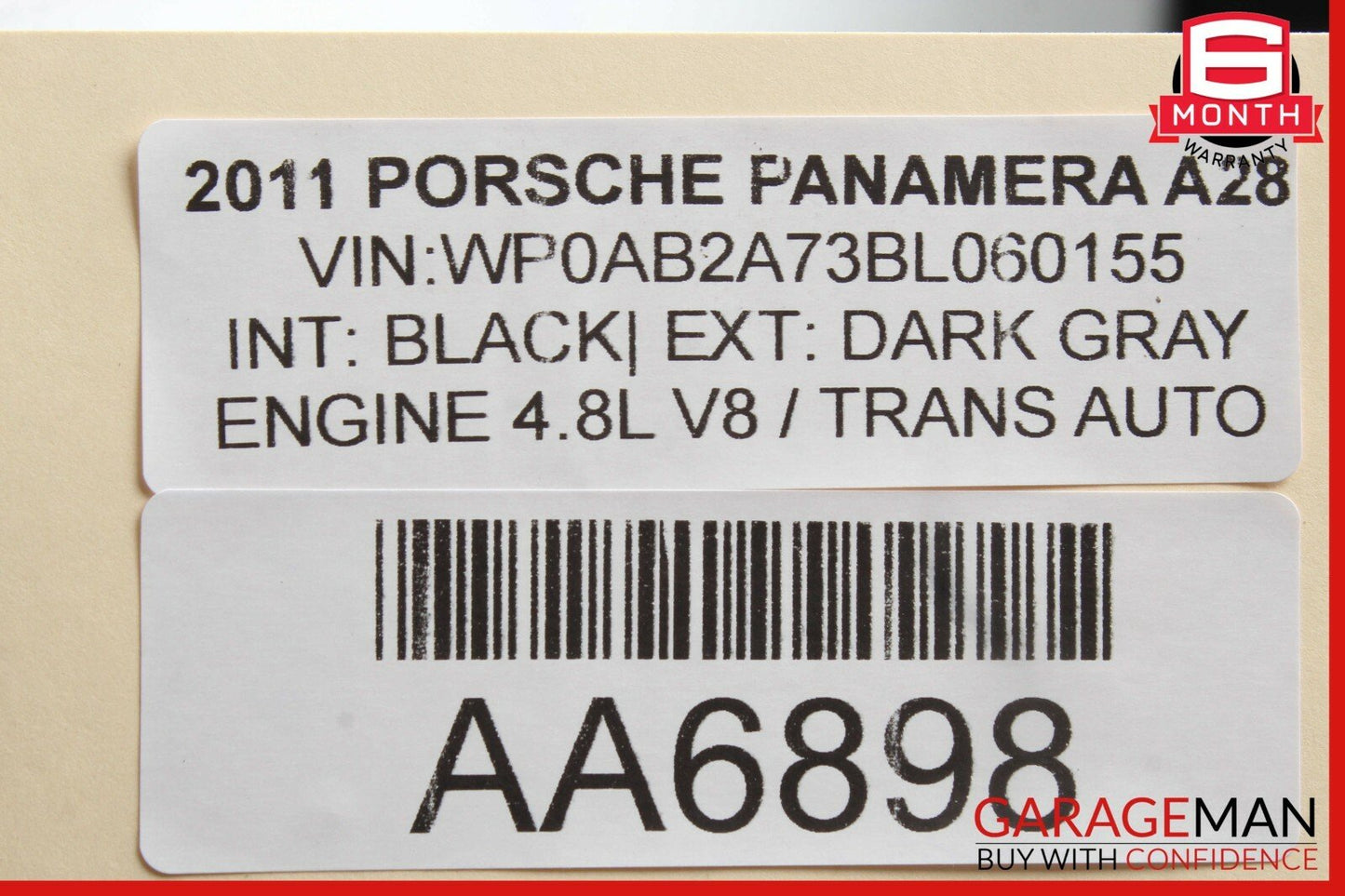 10-16 Porsche Panamera 970 Rear Left Upper Control Arm 97033104700 OEM