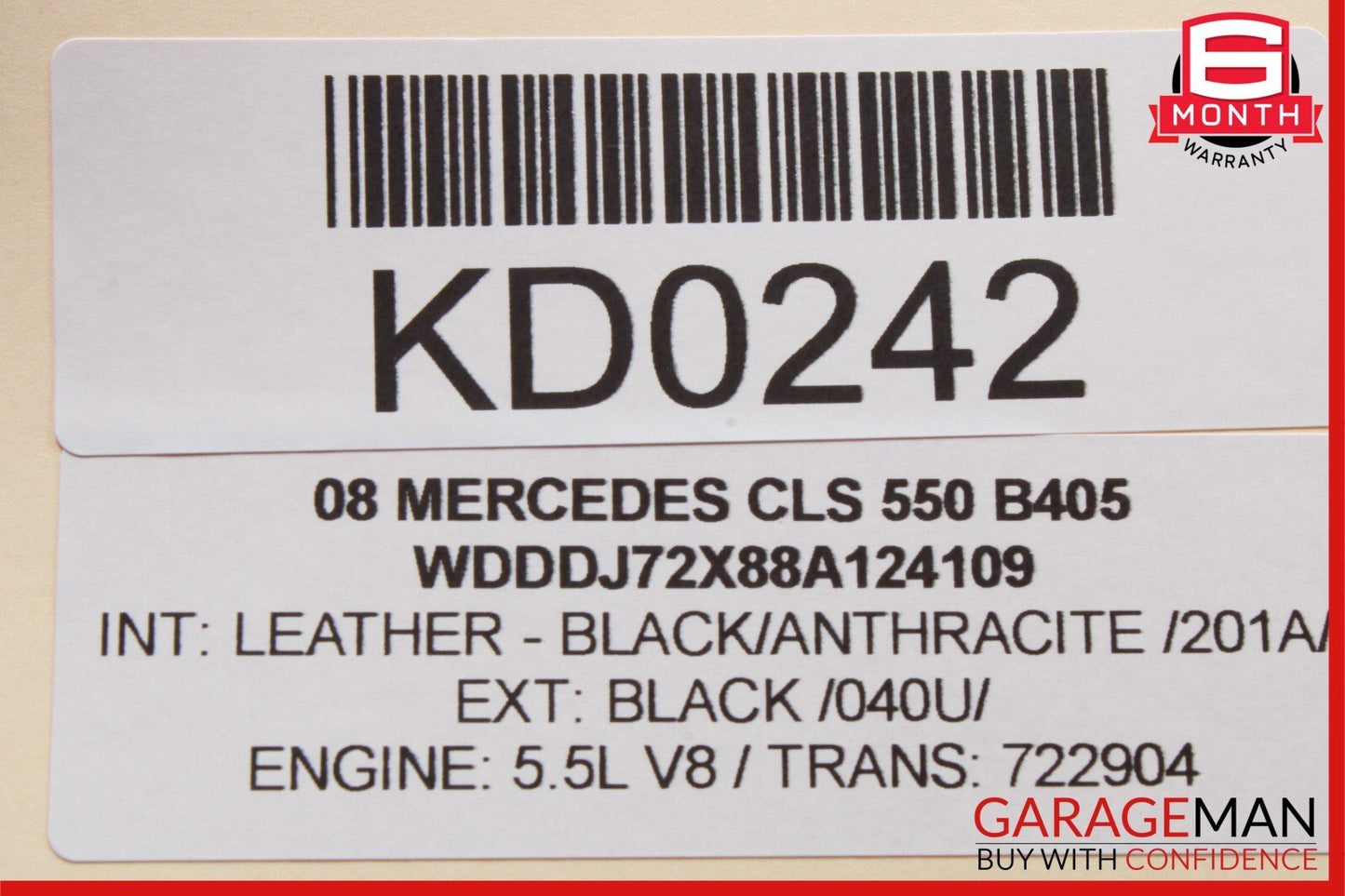 06-11 Mercedes W219 CLS550 Rear Center Console Armrest Cupholder Storage Wood