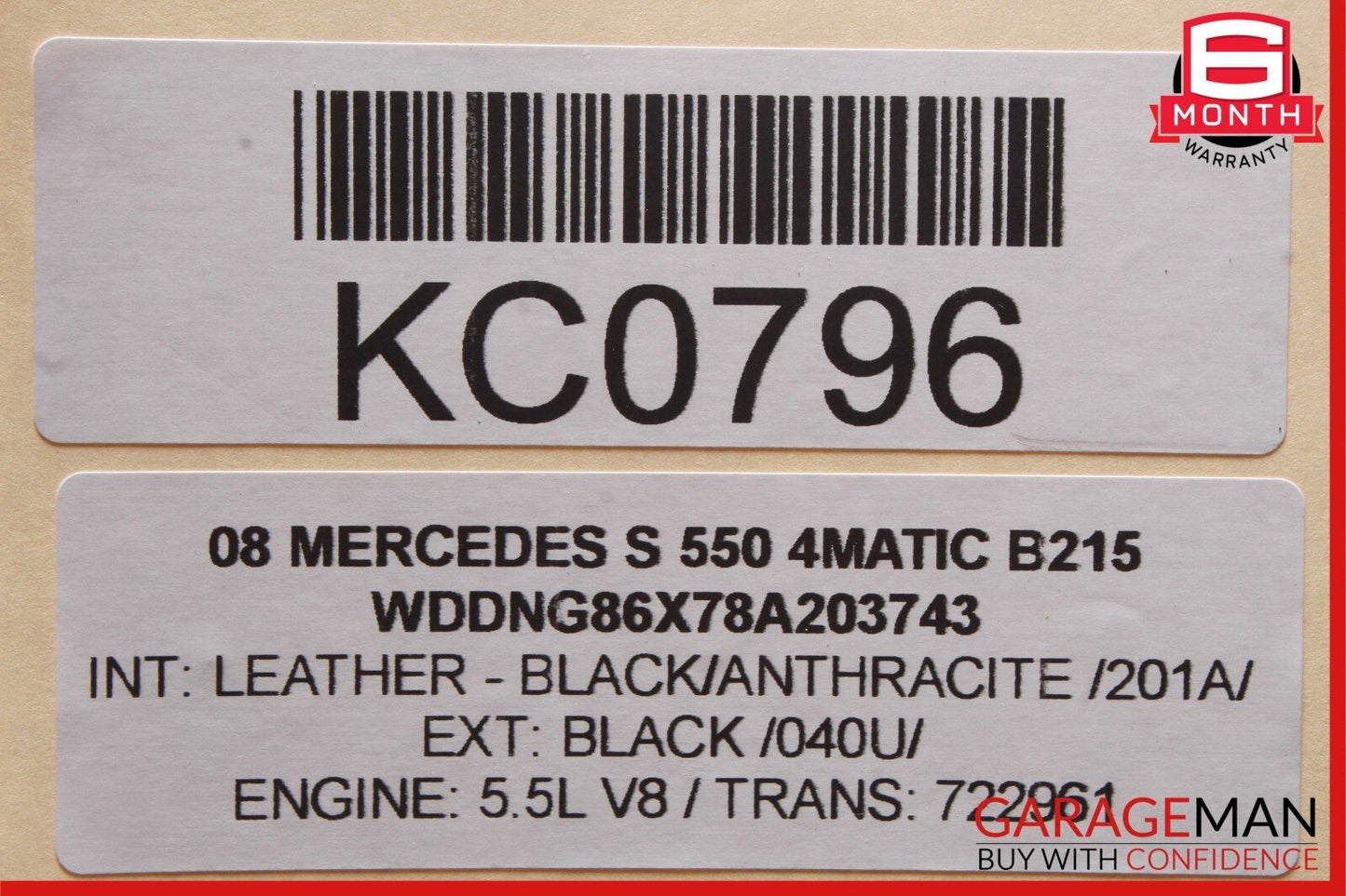 07-10 Mercedes W221 S550 4MATIC Driver Steering Wheel w/ Paddle Shifters OEM