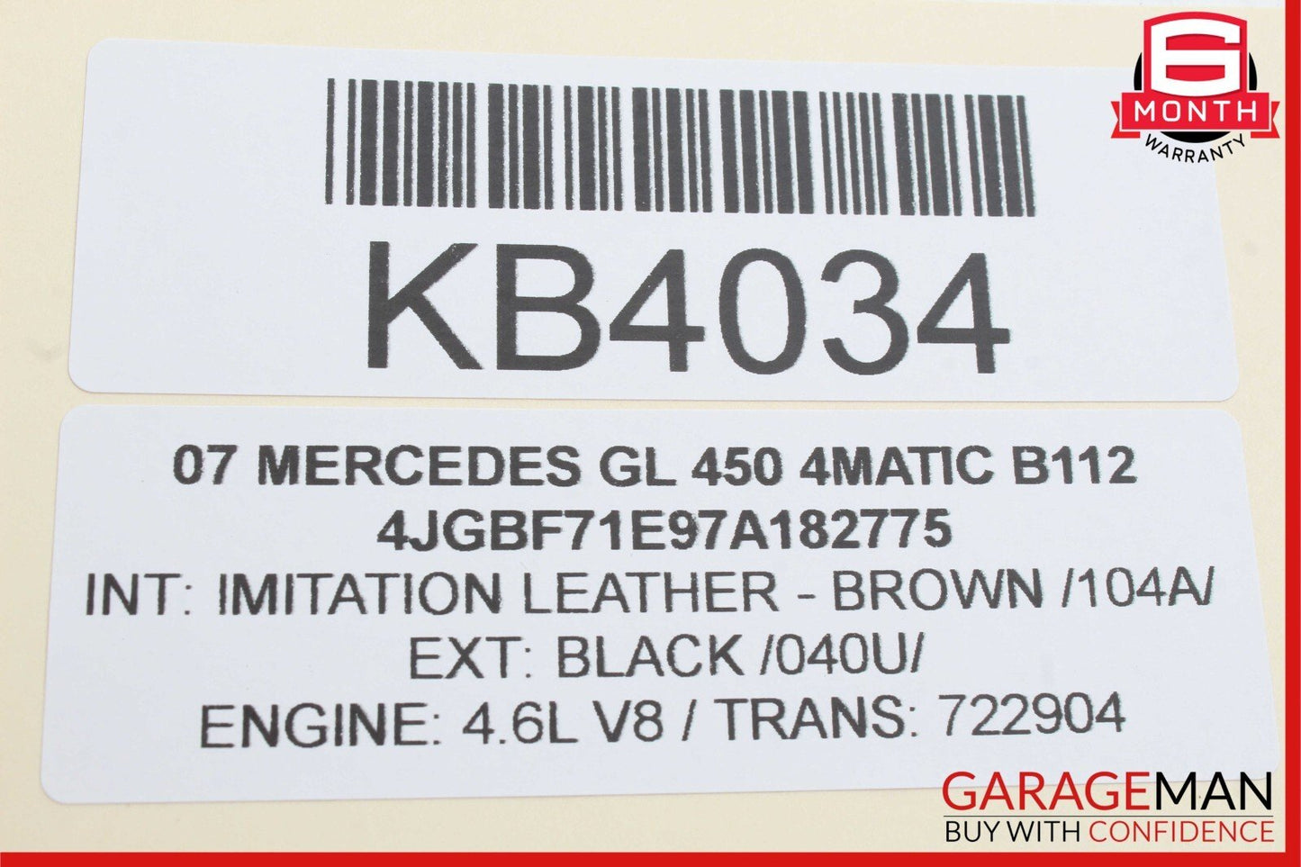 07-16 Mercedes X164 GL450 4MATIC Rear 3rd Third Row Seat Motor Unit OEM