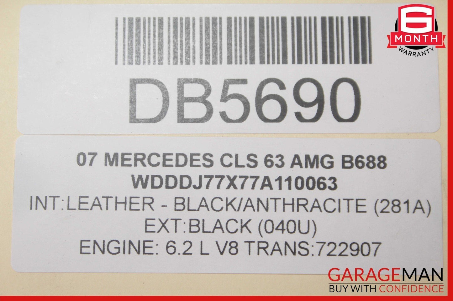 06-11 Mercedes W219 CLS63 AMG Front Bumper Reinforcement Impact Crash Bar Rebar