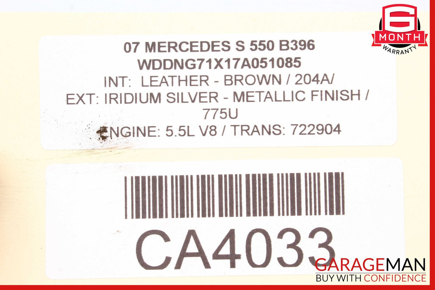 07-13 Mercedes W221 S550 S400 S63 AMG Front Right Side Exterior Door Handle OEM