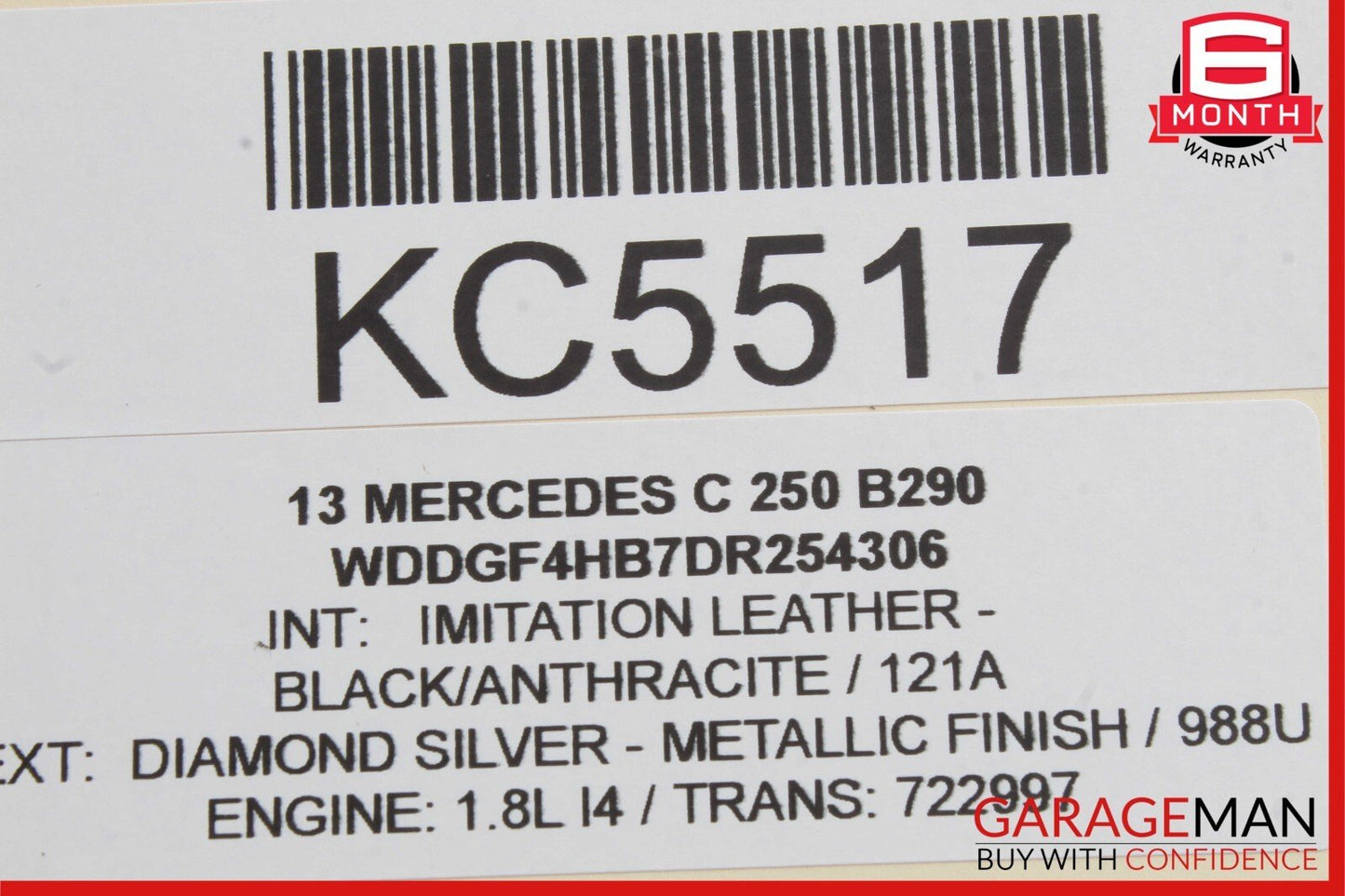 12-14 Mercedes W204 C250 C300 C63 Sedan Rear Right Side Door Lock Latch Actuator