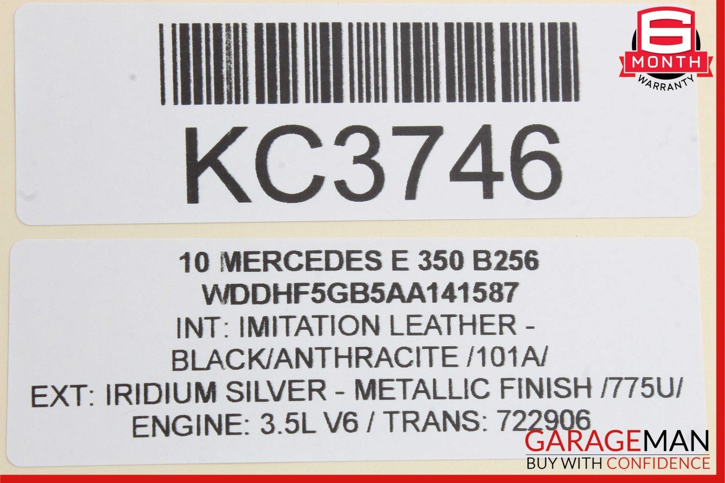 10-17 Mercedes W212 E350 Front / Rear Right Exterior Door Handle Keyless Silver