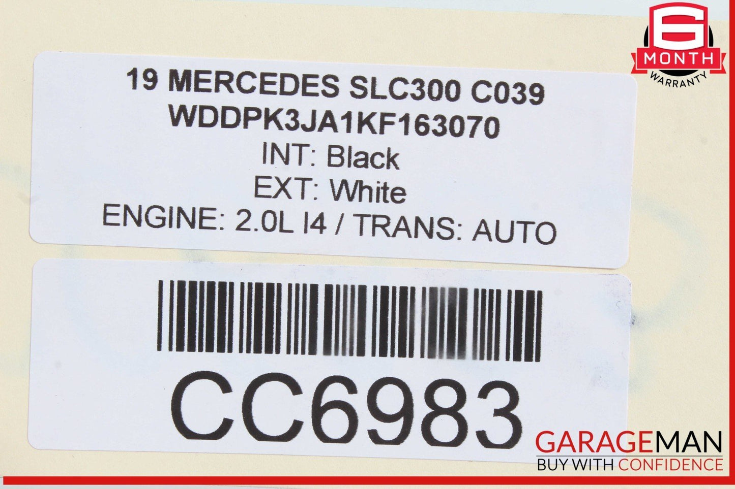 16-20 Mercedes R172 SLC300 SLC43 Rear Axle Driveshaft Drive Shaft Propeller OEM