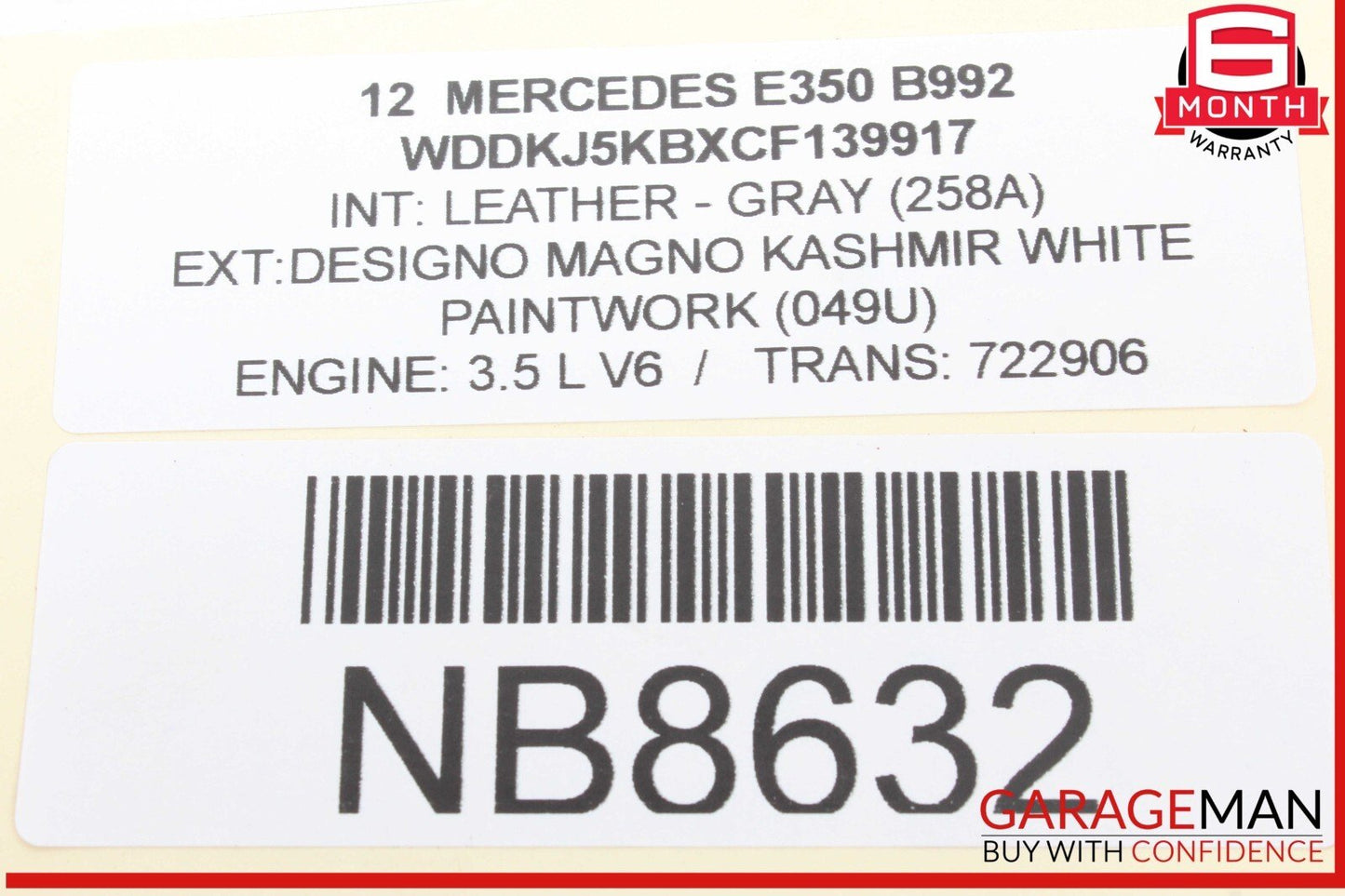 08-17 Mercedes W212 E350 C300 Front Right Side Spindle Knuckle Hub Bearing OEM