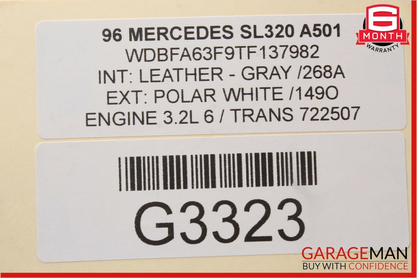 94-97 Mercedes R129 SL320 AC A/C Air Conditioning Compressor Pump 0002340111 OEM