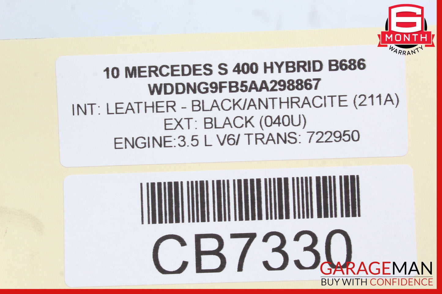 10-13 Mercedes W221 S400 Hybrid Engine Lower Oil Pan 2720101028 OEM