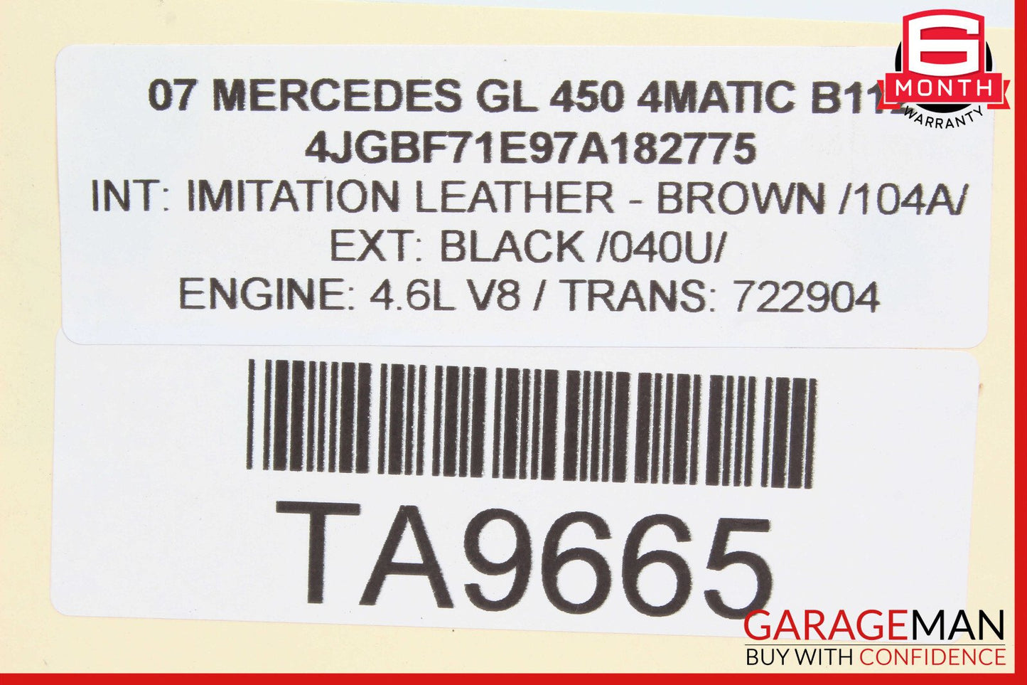 07-09 Mercedes X164 GL450 GL550 Front Right Side Headlight Lamp Bi Xenon OEM