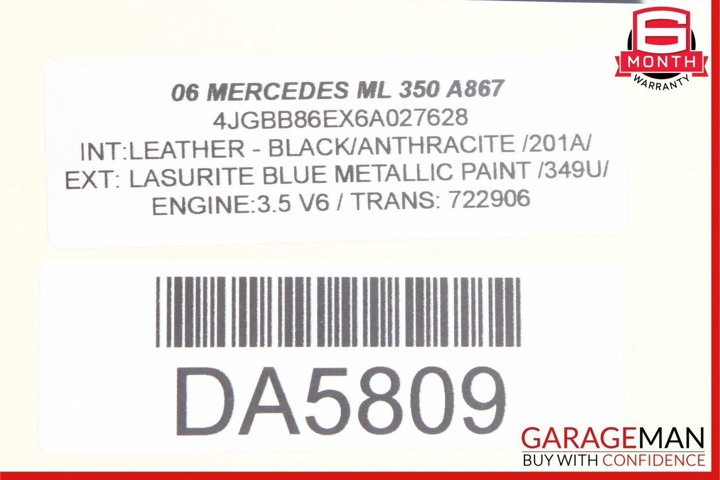 06-12 Mercedes W164 ML350 GL450 Front Right Passenger Exterior Door Handle OEM