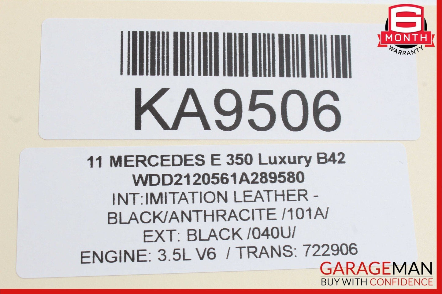 10-13 Mercedes W212 E500 E350 Rear or Front Right Exterior Door Handle Black