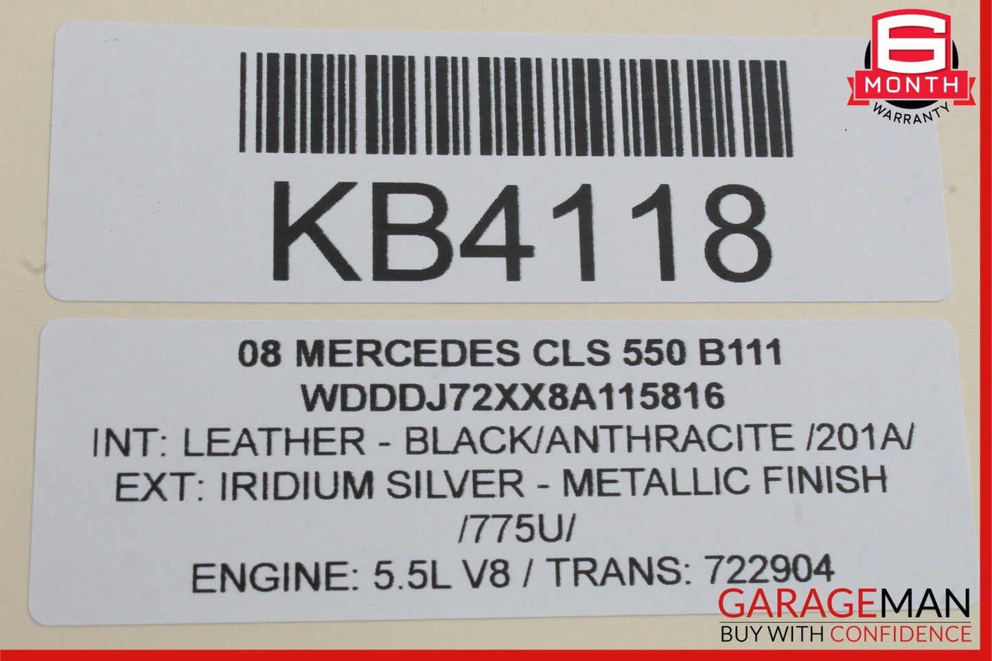 06-08 Mercedes W219 CLS550 Front Right Passenger Side Door Mirror Rear View OEM