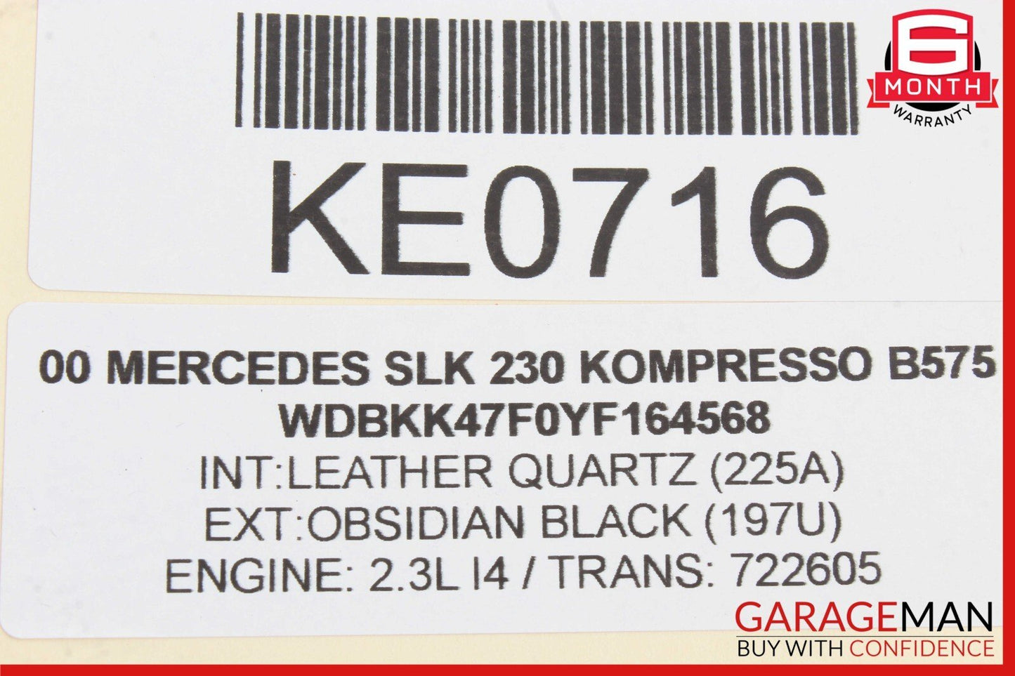 97-04 Mercedes R170 SLK230 SLK320 Rear Right & Left Shock Absorber Coil Springs