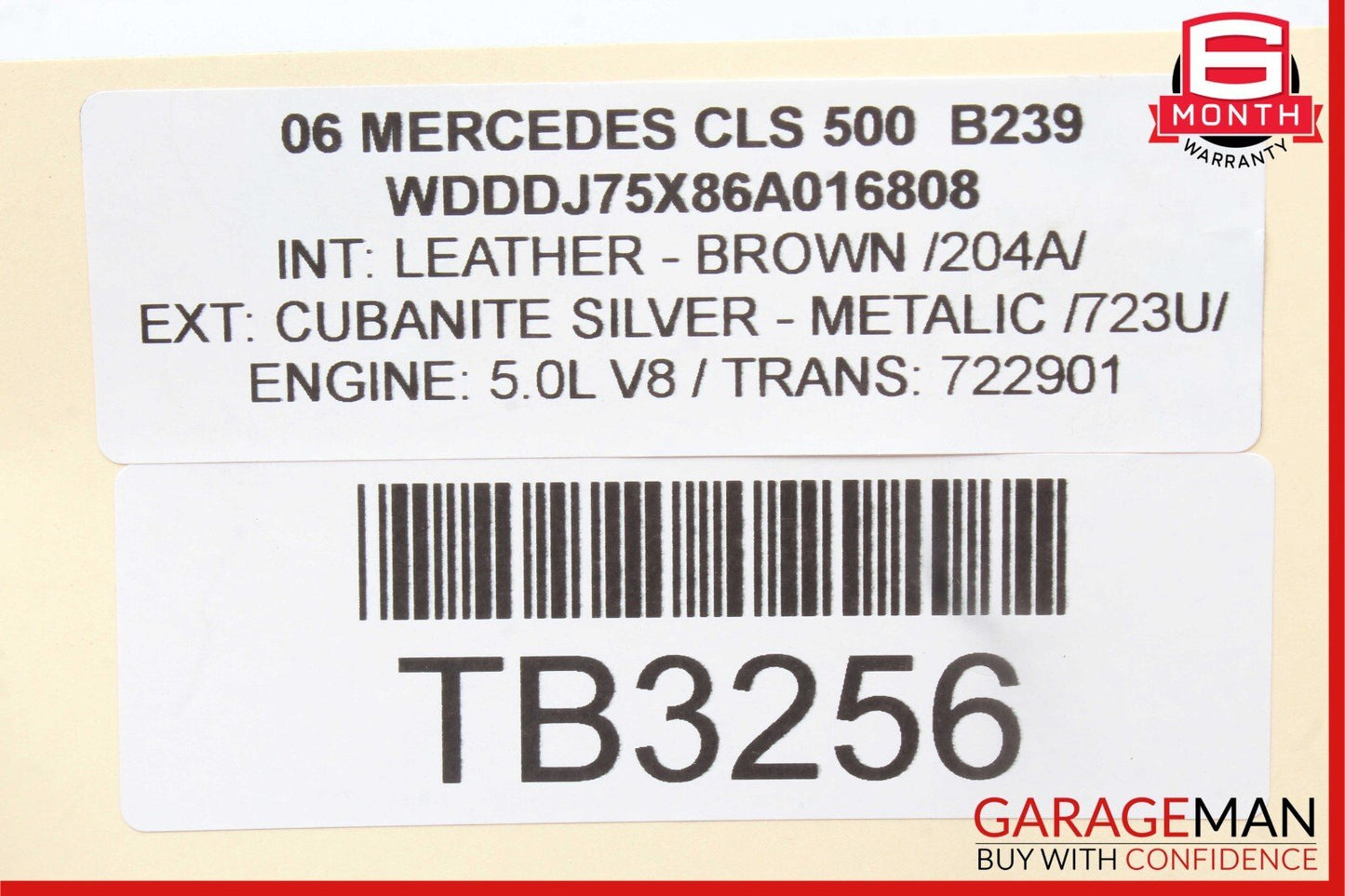 06-11 Mercedes W219 CLS500 CLS63 Front Upper Radiator Support Tie Bracket Bar