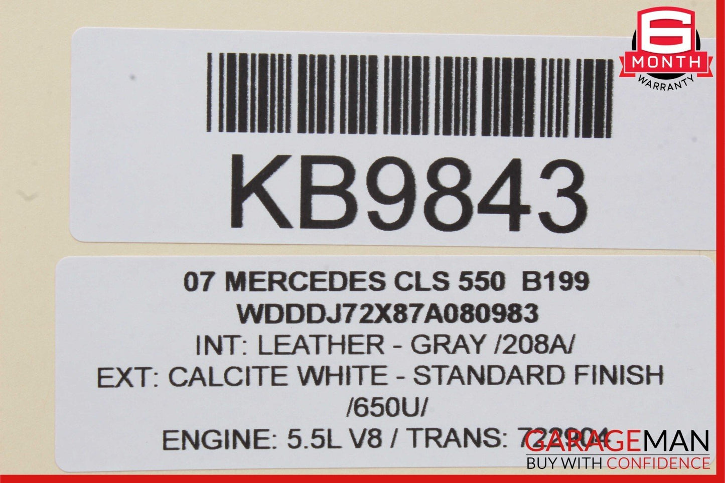 06-11 Mercedes W219 CLS550 CLS55 Front Right Exterior Door Handle Keyless Go OEM
