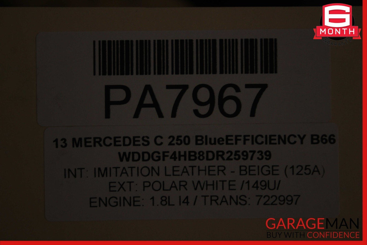 12-15 Mercedes C250 SLK250 7G Tronic Automatic Transmission Assembly 722997 162k
