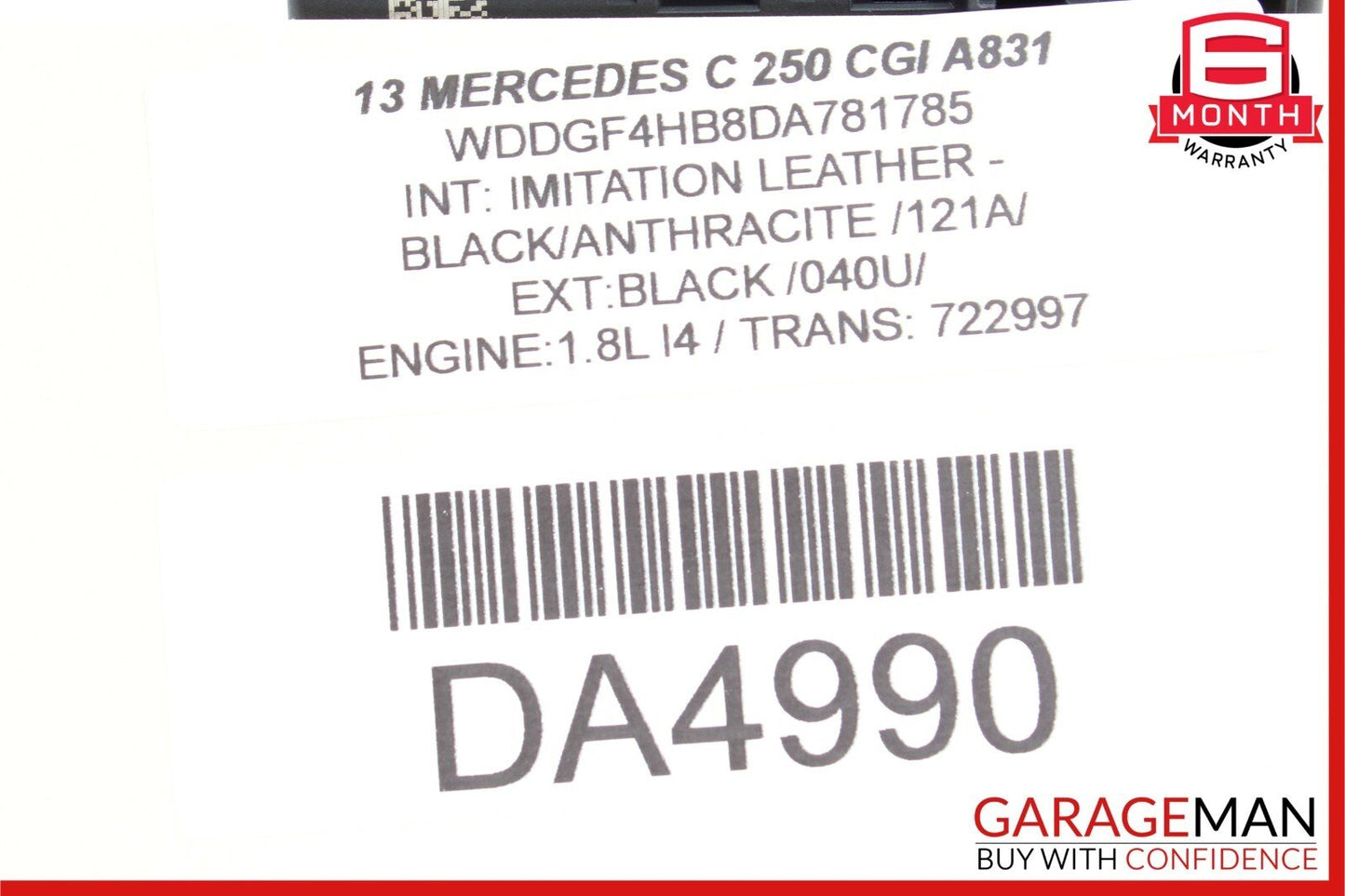08-15 Mercedes W204 C250 C350 Rear Right Passenger Side Door Control Module OEM