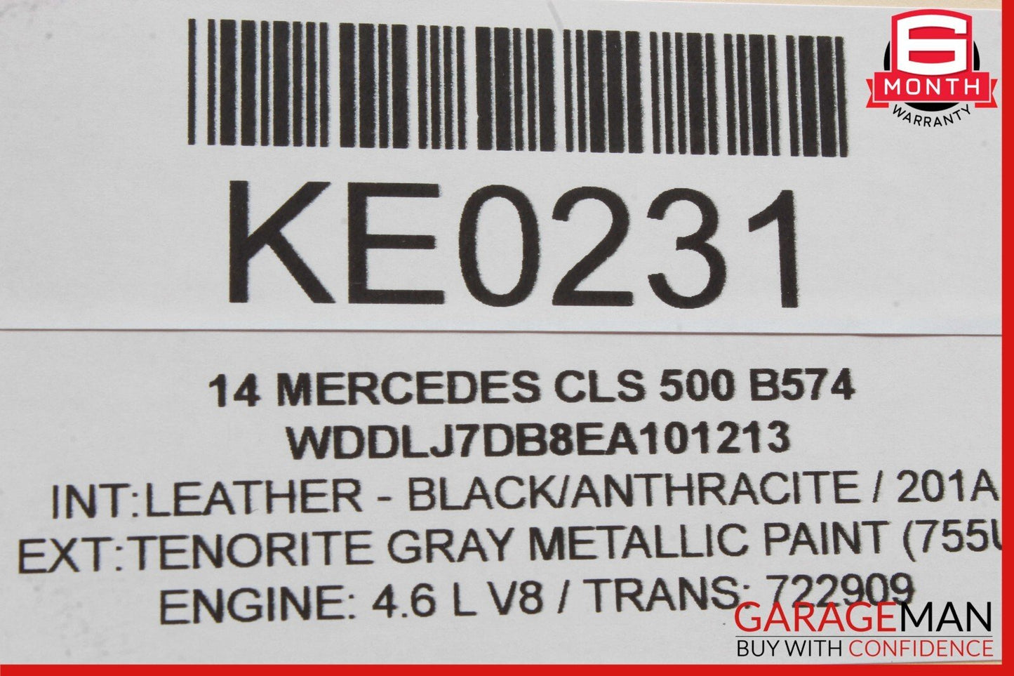 10-15 Mercedes W218 CLS500 C250 Keyless Go Entry Control Module 1729007900 OEM