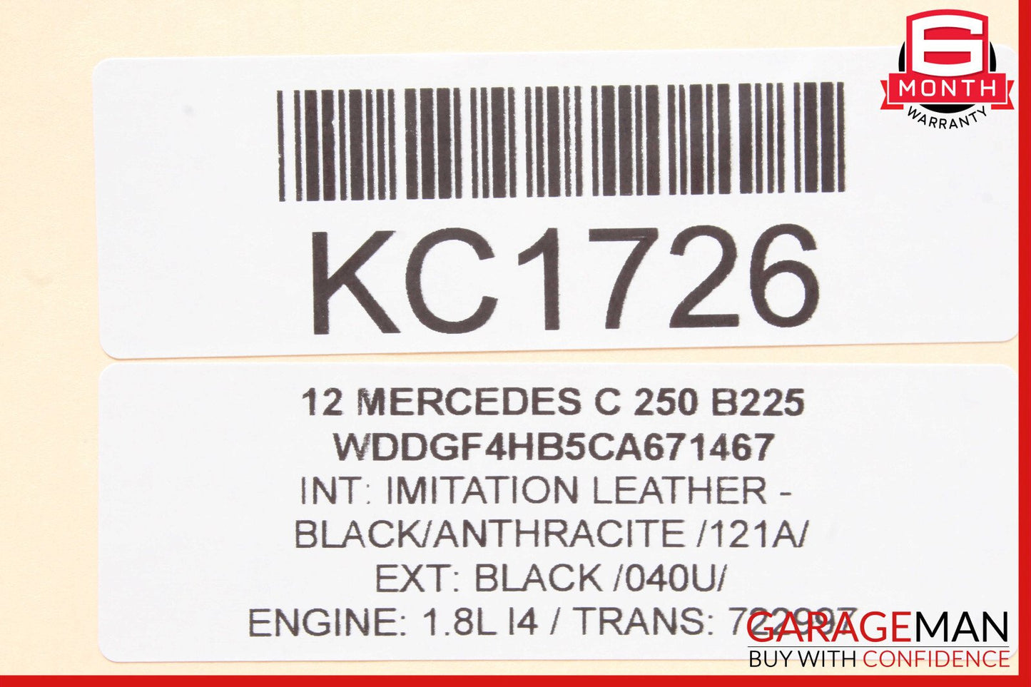 12-14 Mercedes W204 C250 C300 C350 C63 AMG Front Left Exterior Door Handle OEM