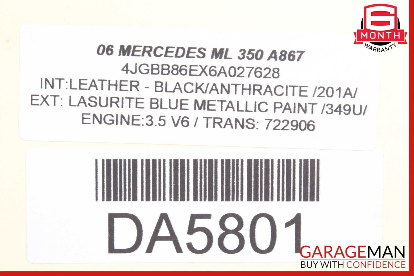 06-11 Mercedes W164 ML350 GL450 Rear A/C Heater Climate Control Vent Switch Trim