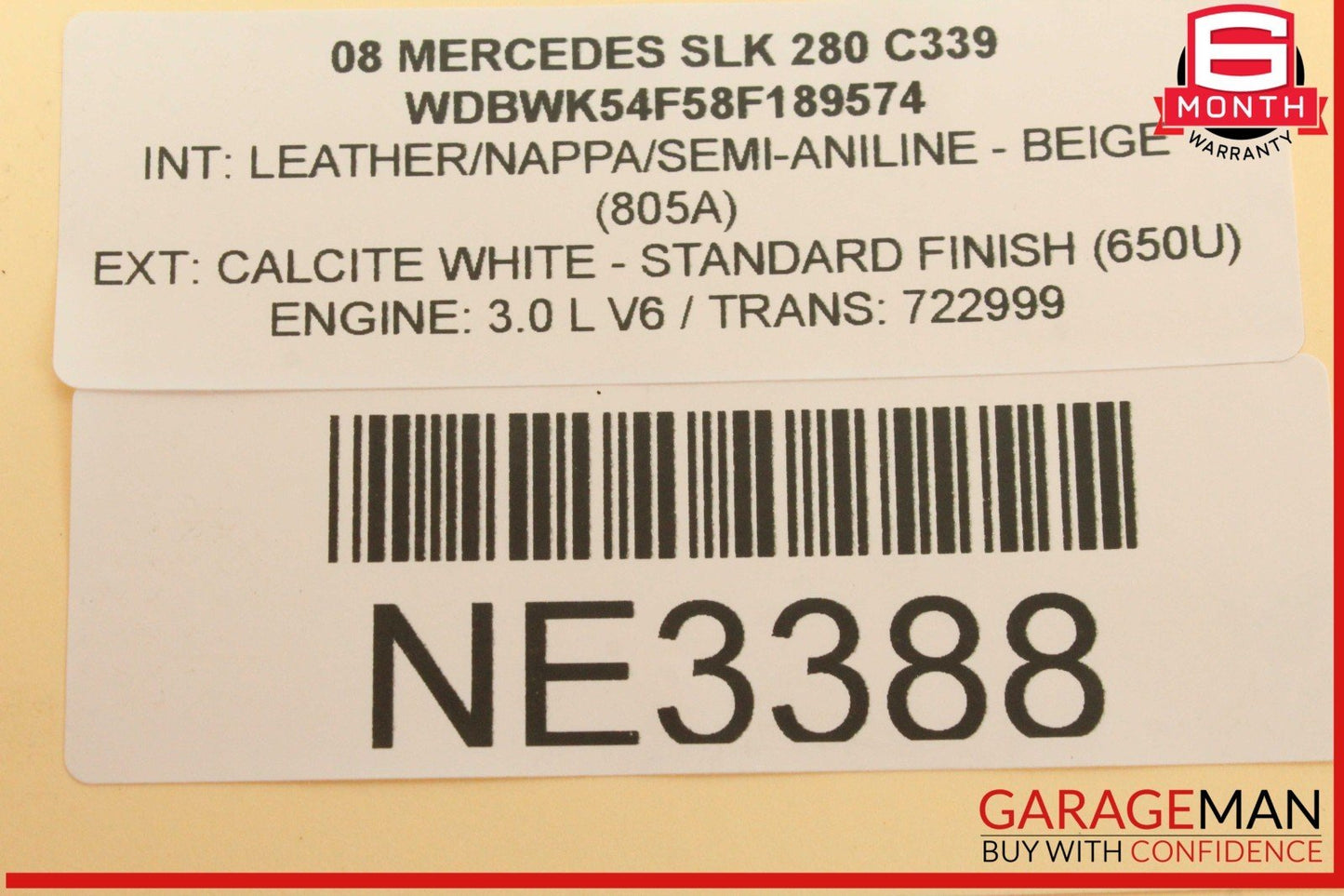 05-11 Mercedes R171 SLK280 Front Left Driver Side Fog Light Lamp OEM