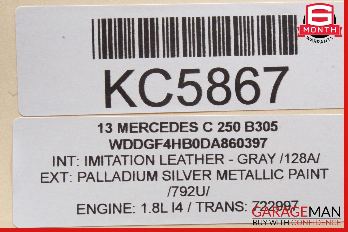 08-15 Mercedes GLK350 C250 Rear or Front Right Side Exterior Door Handle Silver