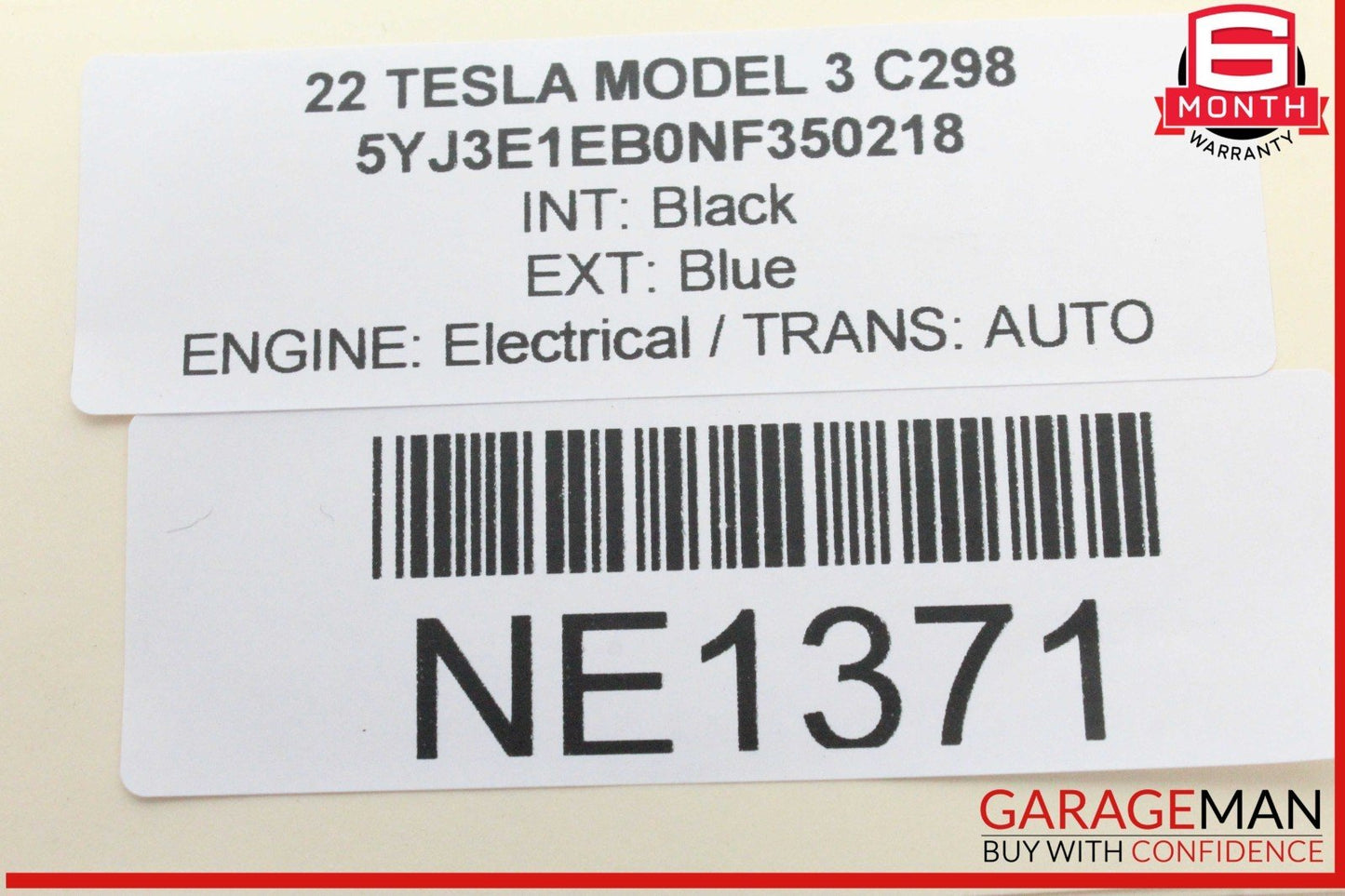 17-23 Tesla Model 3 Front Windshield Wiper Motor w/ Linkage 107672500G OEM
