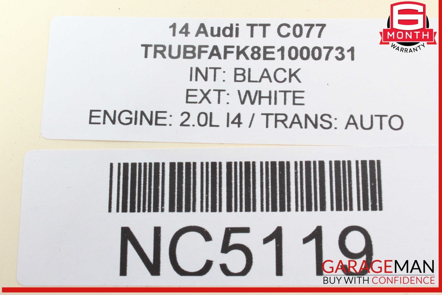 08-15 Audi TT TTS Quattro Front Right Passenger Side Fog Light Bumper Grille OEM