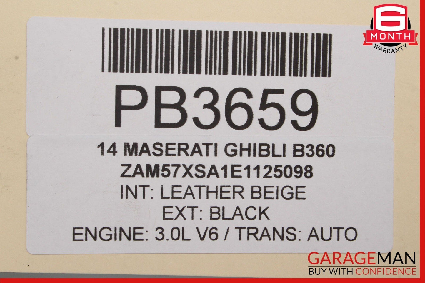 14-17 Maserati Ghibli Front Crossmember Support Cross Brace Bracket Frame