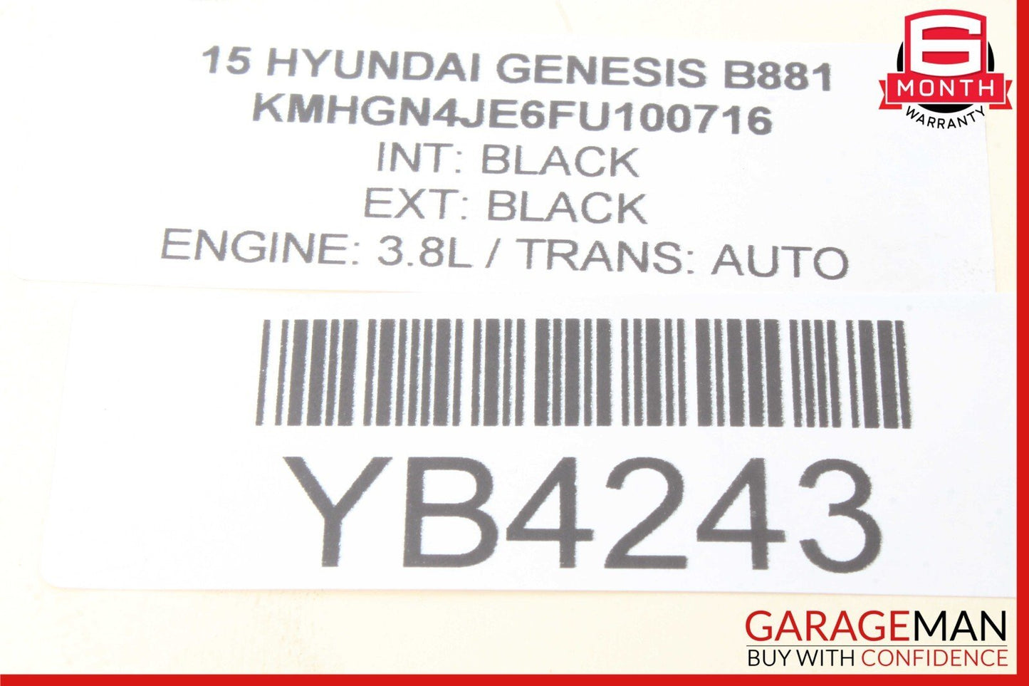 15-20 Hyundai Genesis G80 Rear Right Passenger Side CV Axle Drive Shaft OEM