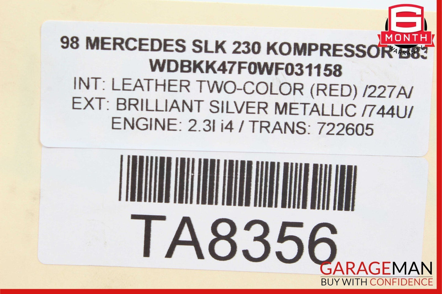 97-04 Mercedes R170 SLK230 SLK320 Rear Right & Left Side Brake Caliper Set OEM