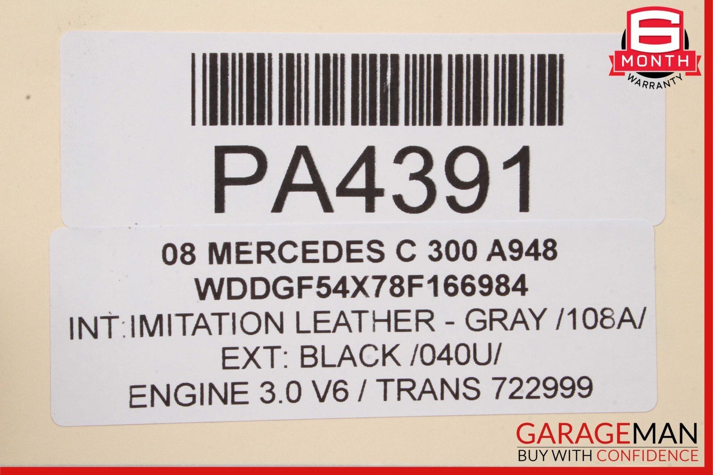 08-17 Mercedes C300 E400 GLK350 A/C Air Conditioning Condenser Shroud Assembly