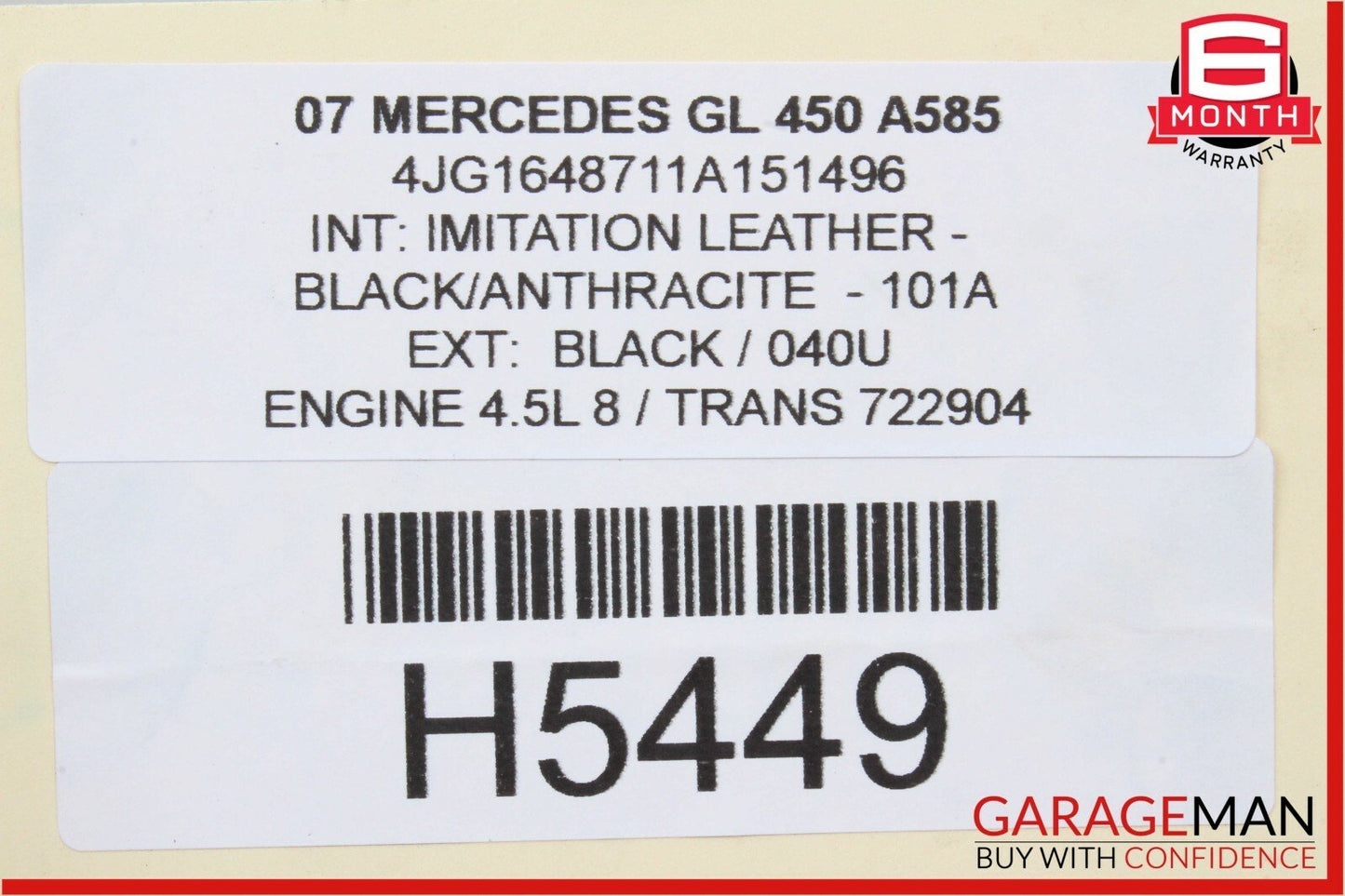 07-12 Mercedes X164 GL450 GL350 GL550 Airmatic Compressor Air Pressure Tank OEM