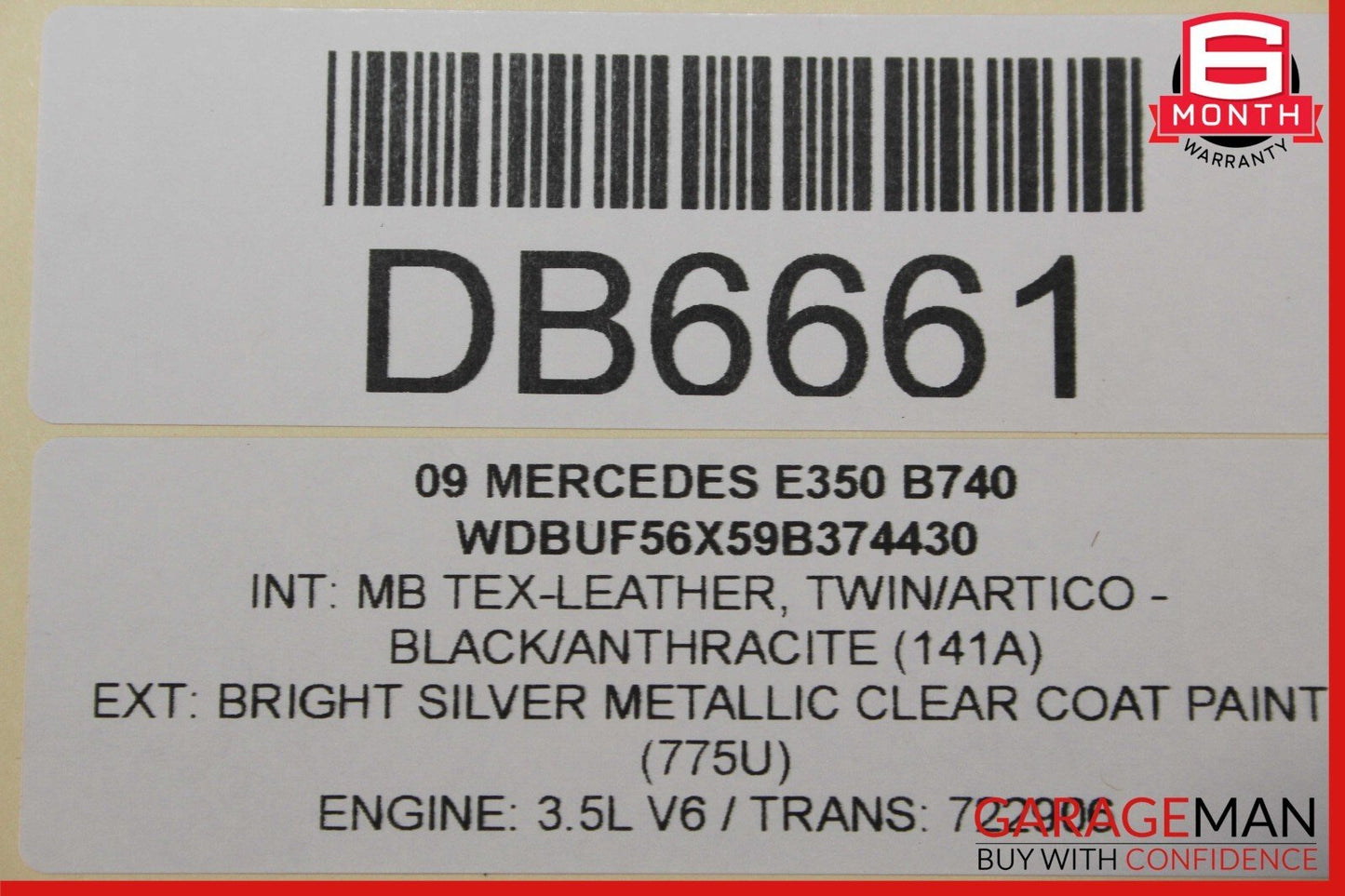 07-09 Mercedes W211 E550 E350 Front Left or Right Top Upper Seat Cushion Cover