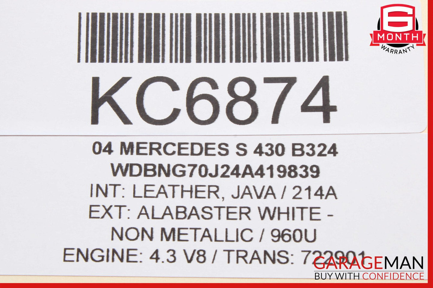 00-06 Mercedes W220 S430 S600 Window Regulator Motor Rear Right Side OEM
