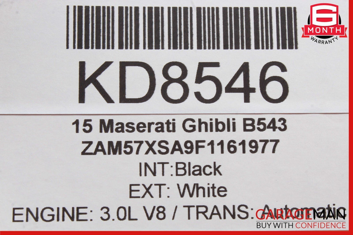 14-17 Maserati Ghibli Front Overhead Dome Light Lamp Switch Control Module Assy