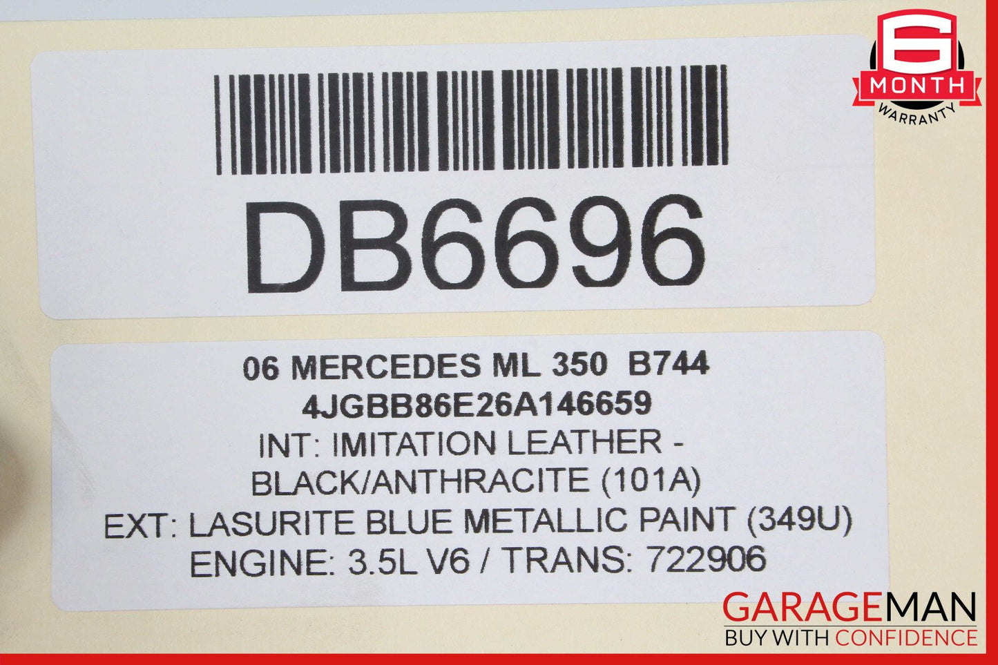 01-04 Mercedes W203 C240 C320 Front Left / Right Top Upper Seat Cushion OEM
