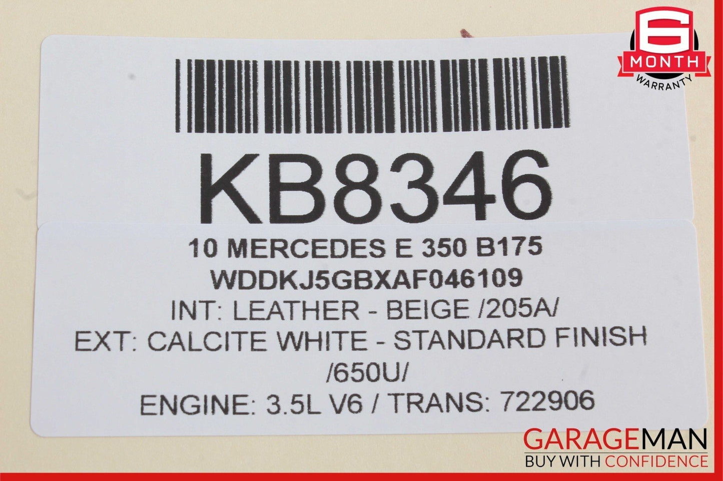 10-17 Mercedes W207 E550 E350 Front Right Side Seat Belt Feeder Retractor Beige
