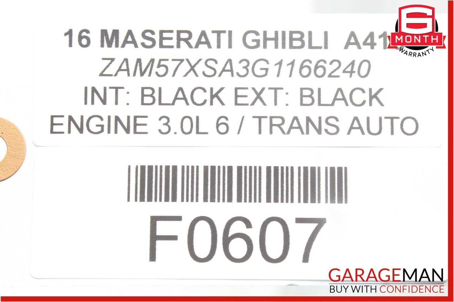 14-17 Maserati Ghibli Rear Left or Right Side Seatbelt Seat Belt Retractor Black
