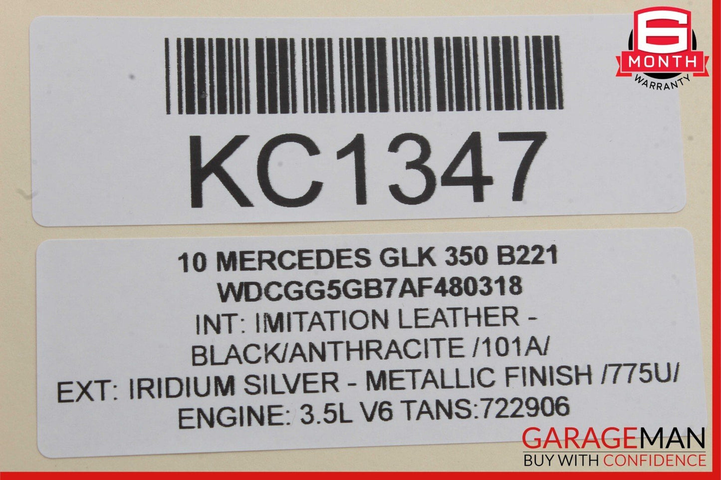 10-15 Mercedes X204 GLK350 GLK250 Front Left Exterior Door Handle Iridium Silver