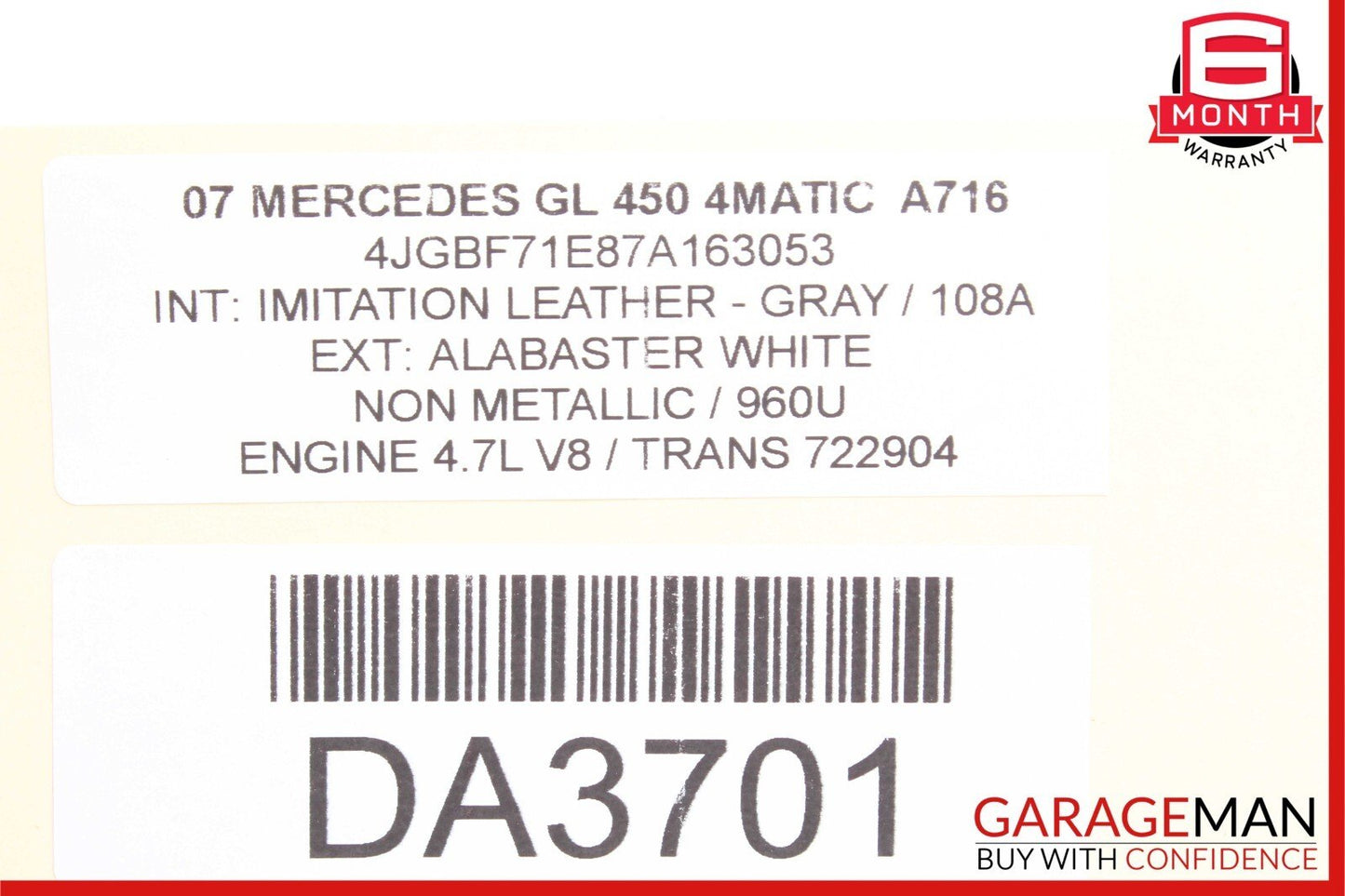 07-12 Mercedes X164 GL450 Rear Right Passenger Door Sound Speaker OEM